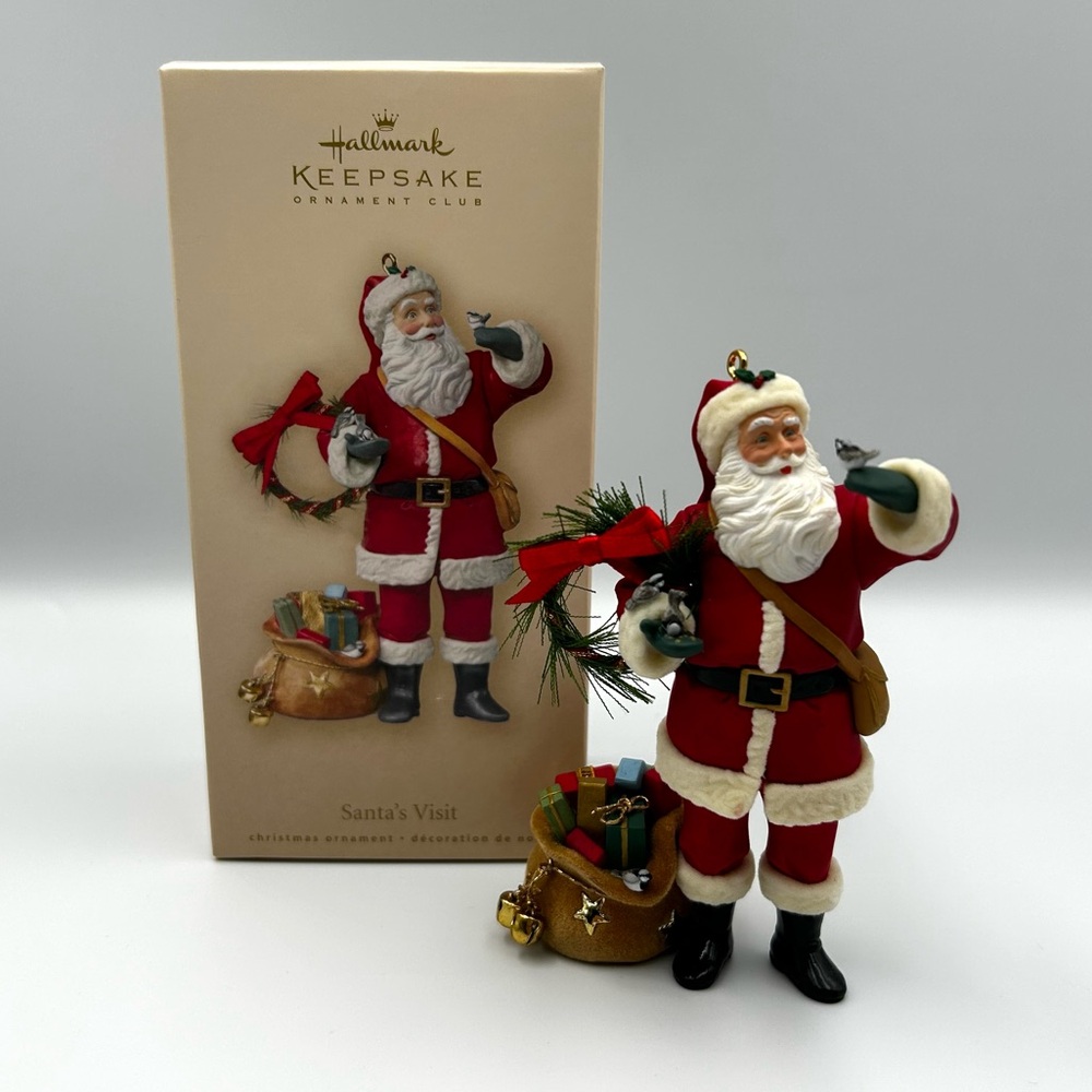 Hallmark Keepsake Ornament Club Santa’s Visit 2007 Handcrafted Christmas